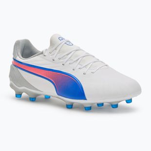 PUMA King Match FG/AG scarpe da calcio puma bianco/bluemazing/grigio chiaro/tramonto