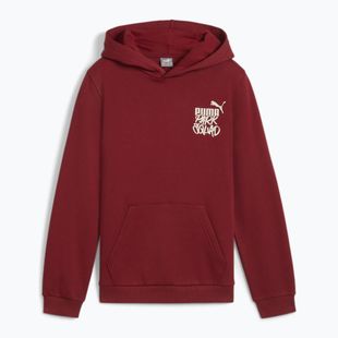 Felpa da bambino PUMA ESS+MIS 90s Hoodie FL rosso intenso