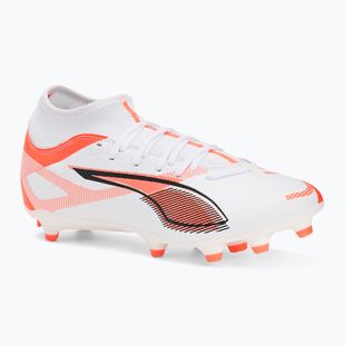 Scarpe da calcio da uomo PUMA Ultra 5 Play+ FG/AG puma bianco/puma nero/rosso brillante