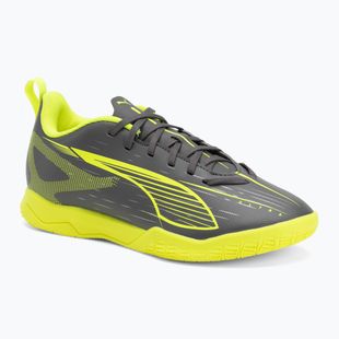 Scarpe da calcio PUMA Ultra 5 Play IT Jr per bambini argento opaco/allarme giallo/puma argento opaco