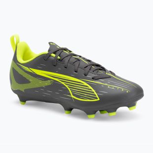 PUMA Ultra 5 Play FG/AG Jr opaco argento invecchiato/allarme giallo/puma argento invecchiato scarpe da calcio per bambini