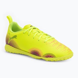 Scarpe da calcio per bambini PUMA Future 8 Play TT allerta gialla / puma nero / sole colpito