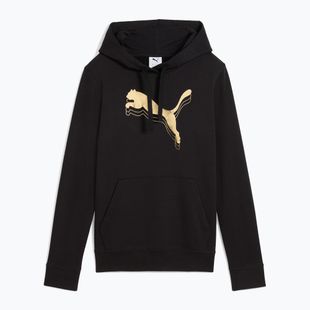 Felpa da donna PUMA ESS Metalic Hoodie TR puma nero/oro metallico