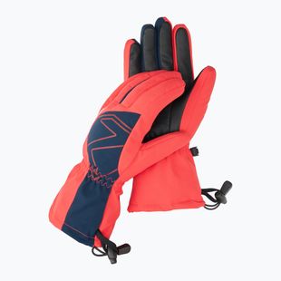 Guanto da sci per bambini ZIENER Laval Aquashield AW rosso fuoco