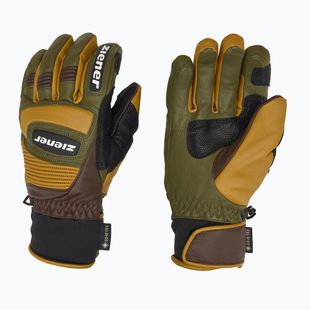 Guanto da sci da uomo ZIENER Guard GTX + Gore Grip PR alpine scuro/marrone