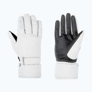 Guanti da sci da donna ZIENER Kisar Aquashield bianco