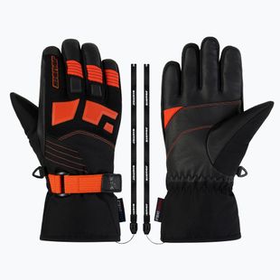 Guanti da sci per bambini ZIENER Lukian-Z AS black/orange red
