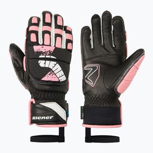 Guanti da sci per bambini Ziener Lanus-Z AS PR black/pink vanilla