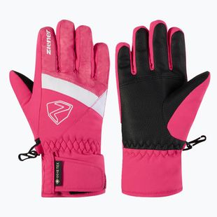 Guanti da sci per bambini ZIENER Leif GTX-Z tie-dye pop pink