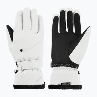 Guanti da sci da donna ZIENER Keaka-Z Aquashield PR white