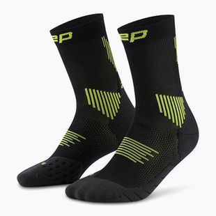 CEP Calzini a compressione da uomo Run Mid Cut 5.0 nero/lime