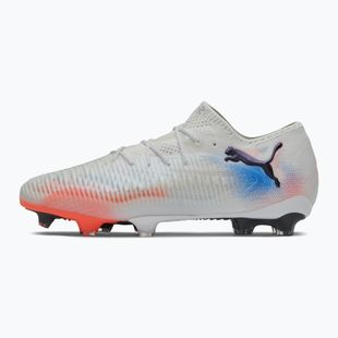 Scarpe da calcio da uomo PUMA Future 8 Ultimate Low FG puma bianco/puma nero/rosso brillante