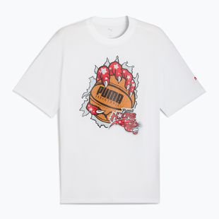 Maglietta da basket da uomo PUMA Hoopaverse Tee 3 puma bianco
