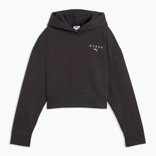 Felpa donna Puma Hyrox World Cropped Hoodie black/white