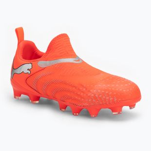 Scarpe da calcio per bambini PUMA Future 9 Match LL FG/AG Jr glowing red/puma white/puma black/puma silver