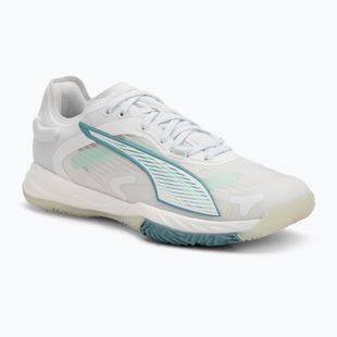 Scarpe da pallamano donna PUMA Accelerate Nitro SQD 4 Game On puma white/baltic sea blue/fresh water