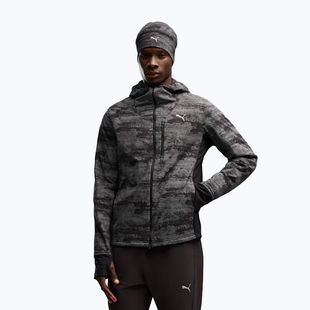 Giacca da corsa da uomo PUMA Run Brightstride AOP Primaloft puma black