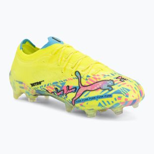 Scarpe da calcio PUMA Ultra Nitro 7 Ultimate Advanced Level FG puma white/blue glimmer/pink glimmer/yellow alert