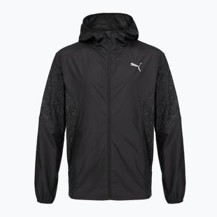 Giacca da corsa da uomo Puma Run AOP Lightweight Jacket black