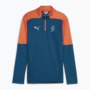 PUMA Neymar JR Creativity 1/4 Zip Top felpa calcio bambino oceano tropicale/caldo