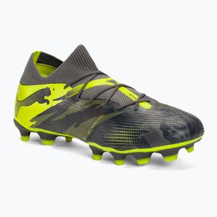 Scarpe da calcio PUMA Future 7 Match Rush FG/AG grigio forte/grigio scuro freddo/elettrico lime