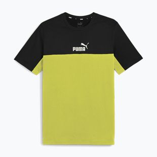 PUMA ESS+ Block Tee Uomo puma nero/lime sheen