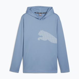 Felpa da allenamento da uomo PUMA Train All Day Big Cat Hoodie zen blue