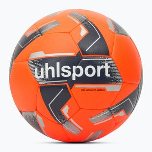 Pallone da Calcio uhlsport 290 Ultra Lite Addglue fluo arancione / marina / argento dimensioni 5