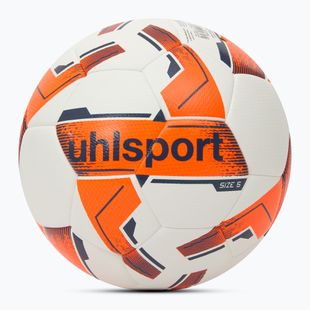 Pallone da Calcio uhlsport 290 Ultra Lite Addglue bianco / arancio fluo / marina dimensioni 5