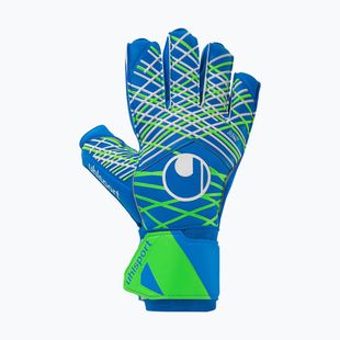 Uhlsport Aquasoft guanti da portiere blu pacifico/verde fluo/w