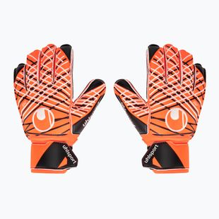 Guanto da portiere uhlsport Soft Resist + Flex Frame arancio fluo/bianco/nero