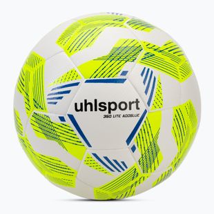 Calcio uhlsport 350 Lite Addglue bianco / giallo fluo / blu scuro dimensioni 4