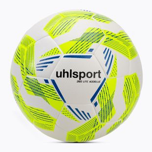 Calcio uhlsport 350 Lite Addglue bianco / giallo fluo / blu scuro dimensioni 5