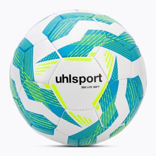 Calcio uhlsport Lite Soft 350 bianco / azzurro / giallo fluo dimensioni 4