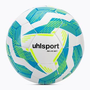 Calcio uhlsport Lite Soft 350 bianco / azzurro / giallo fluo dimensioni 5