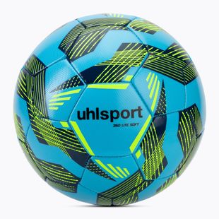 Calcio uhlsport Lite Soft 350 blu chiaro / marina / verde fluo dimensioni 4