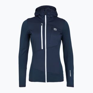 Felpa con cappuccio ORTOVOX Fleece Grid da donna Oceano profondo