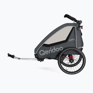 Rimorchio per biciclette Qeridoo Qupa 2 grigio