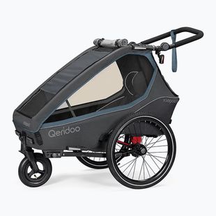 Qeridoo Kidgoo 1 rimorchio per bicicletta blu scuro/azzurro