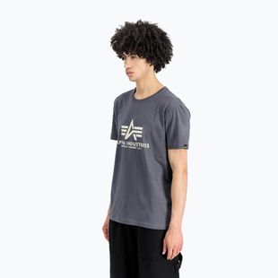 Maglietta Alpha Industries Basic uomo grigio-nero