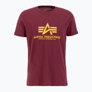 Maglietta Alpha Industries Basic bordeaux da uomo