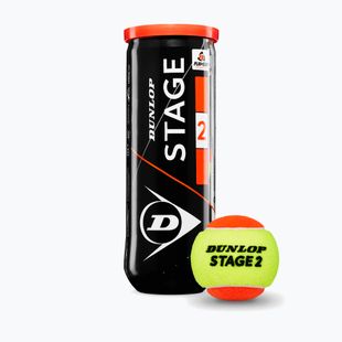 Palline da tennis Dunlop Stage 2 3 pack orange