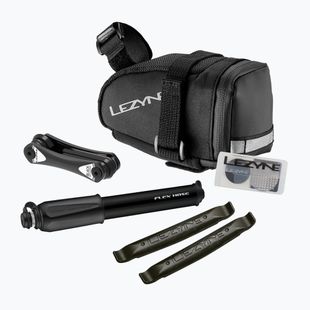 Borsa da bici sotto la sella + kit di riparazione Lezyne M-Caddy - Sport Kit 0,5 l nero/nero