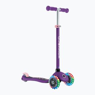 Globber Primo Lights, monopattino triciclo per bambini viola scuro