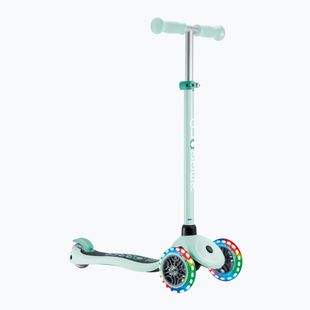 Globber Primo Lights, monopattino triciclo per bambini, color menta