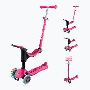 Globber Go.Up Sporty Lights triciclo scooter per bambini fucsia