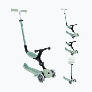 Monopattino a tre ruote per bambini Globber Go.Up Active Ecologic Lights pistachio