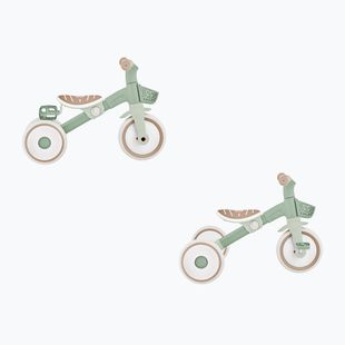 Bicicletta senza pedali a tre ruote Globber Learning Trike 2w1 Plus Ecologic pistachio