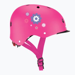 Casco per bambini Globber Primo Fantasy a fiori rosa intenso