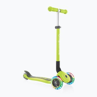 Globber Primo Lights pieghevole triciclo per bambini verde lime
